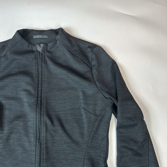 MEDELITA Ionic Nurse Scrub Jacket Womens Small S Polyester Full Zip Dark Gray - Picture 2 of 11